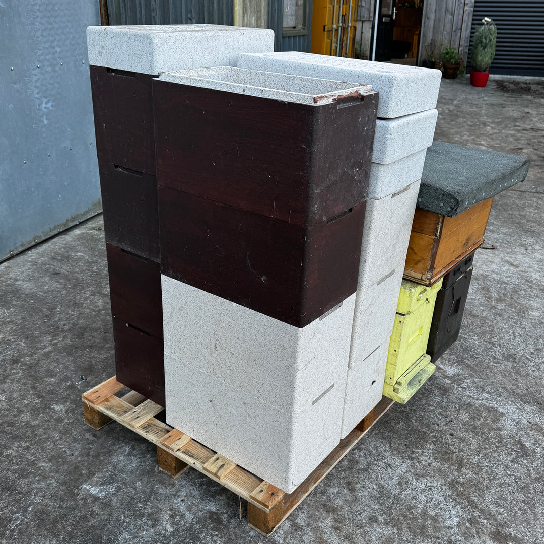 Job-lot of Mixed-Condition Commercial Poly Nuc Boxes - Used