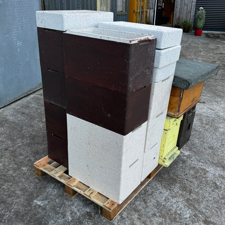 Job-lot of Mixed-Condition Commercial Poly Nuc Boxes - Used