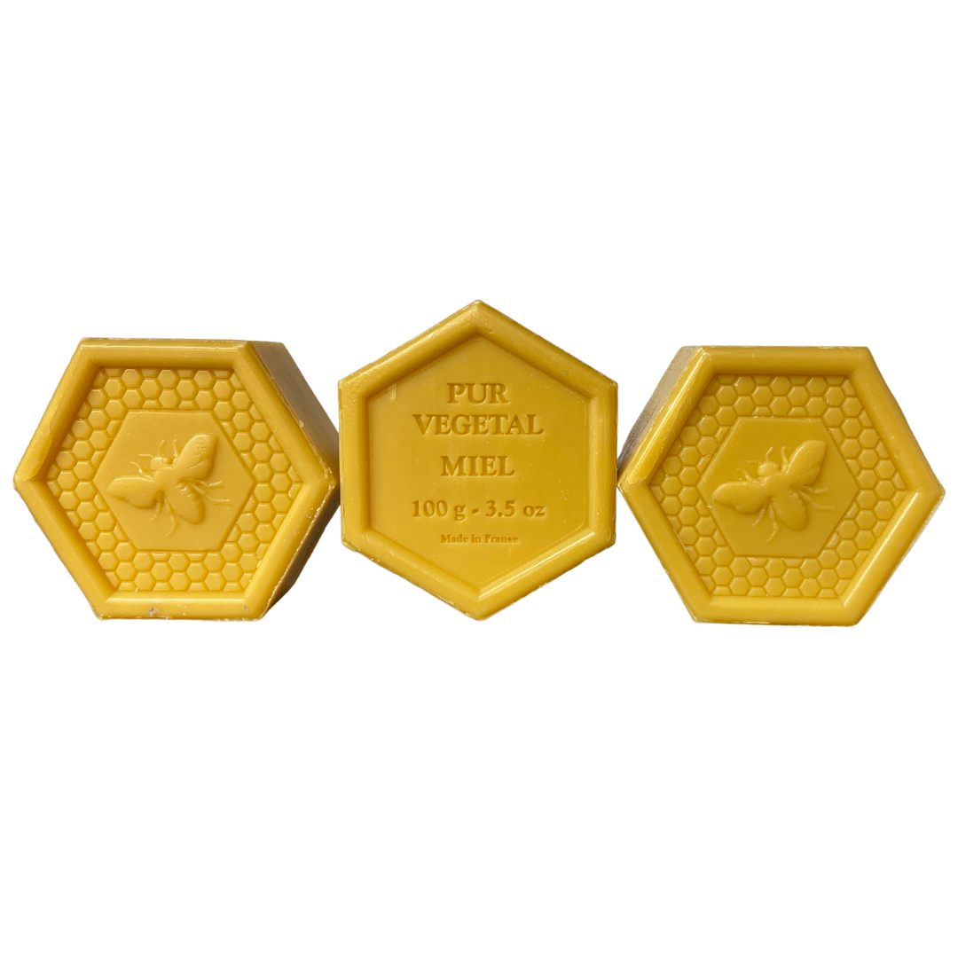 Classic French Hexagonal Vegetable Soap 100g, Honey