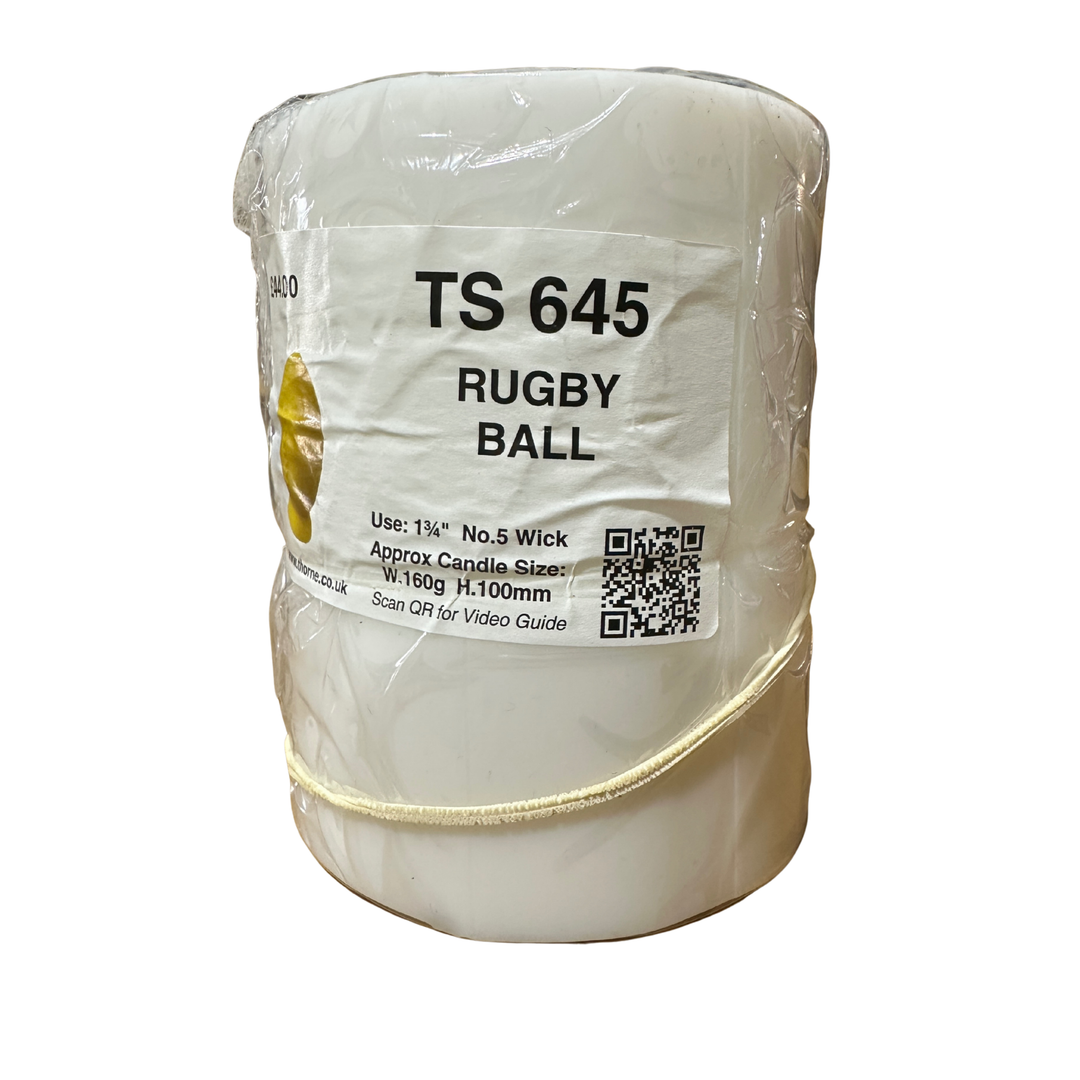 TS645 Rugby Ball Silicone Candle Mould – Rugby Shaped Candle Making, Made in Scotland