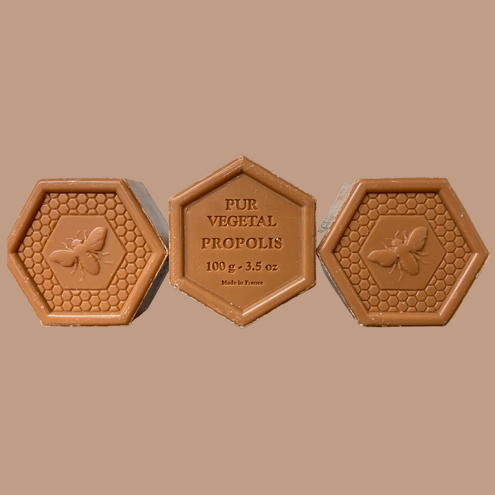 Classic French Hexagonal Vegetable Soap 100g, Propolis