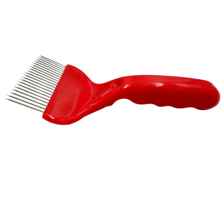 Honey Uncapping Fork – Stainless Steel Straight Needles with Chunky Grip Handle