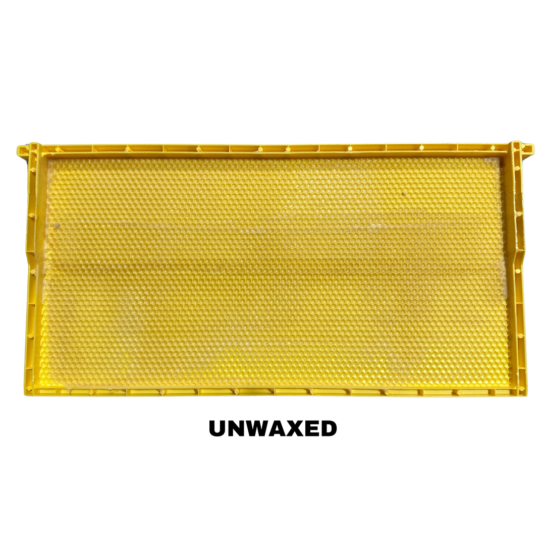 Plastic Langstroth Frames with Plastic Foundation For Deep Hive Body (Brood Box) - Unwaxed