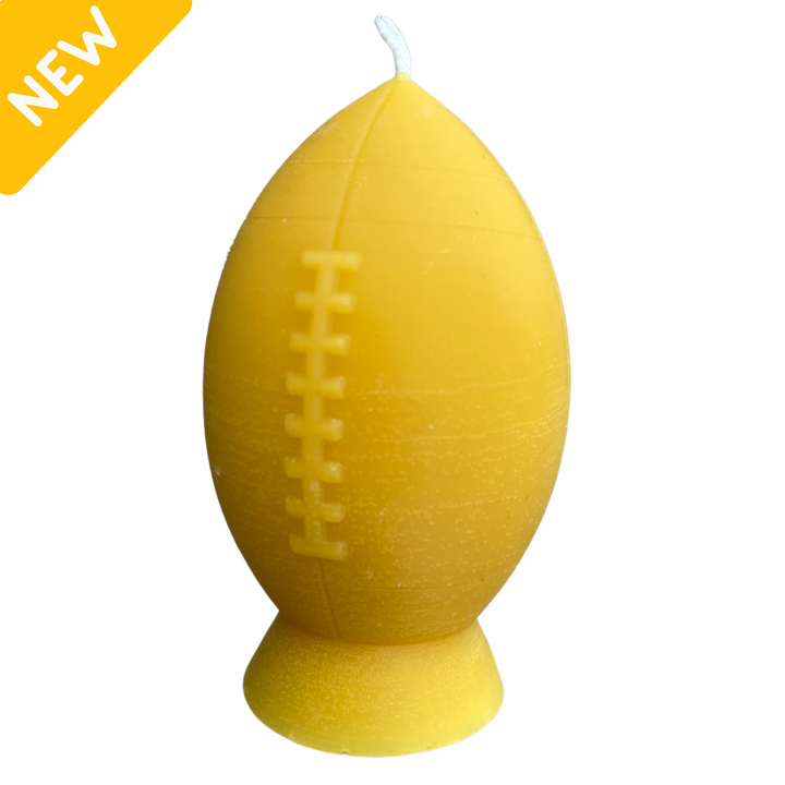 Rugby Ball Beeswax Candle  - Rugby Fan