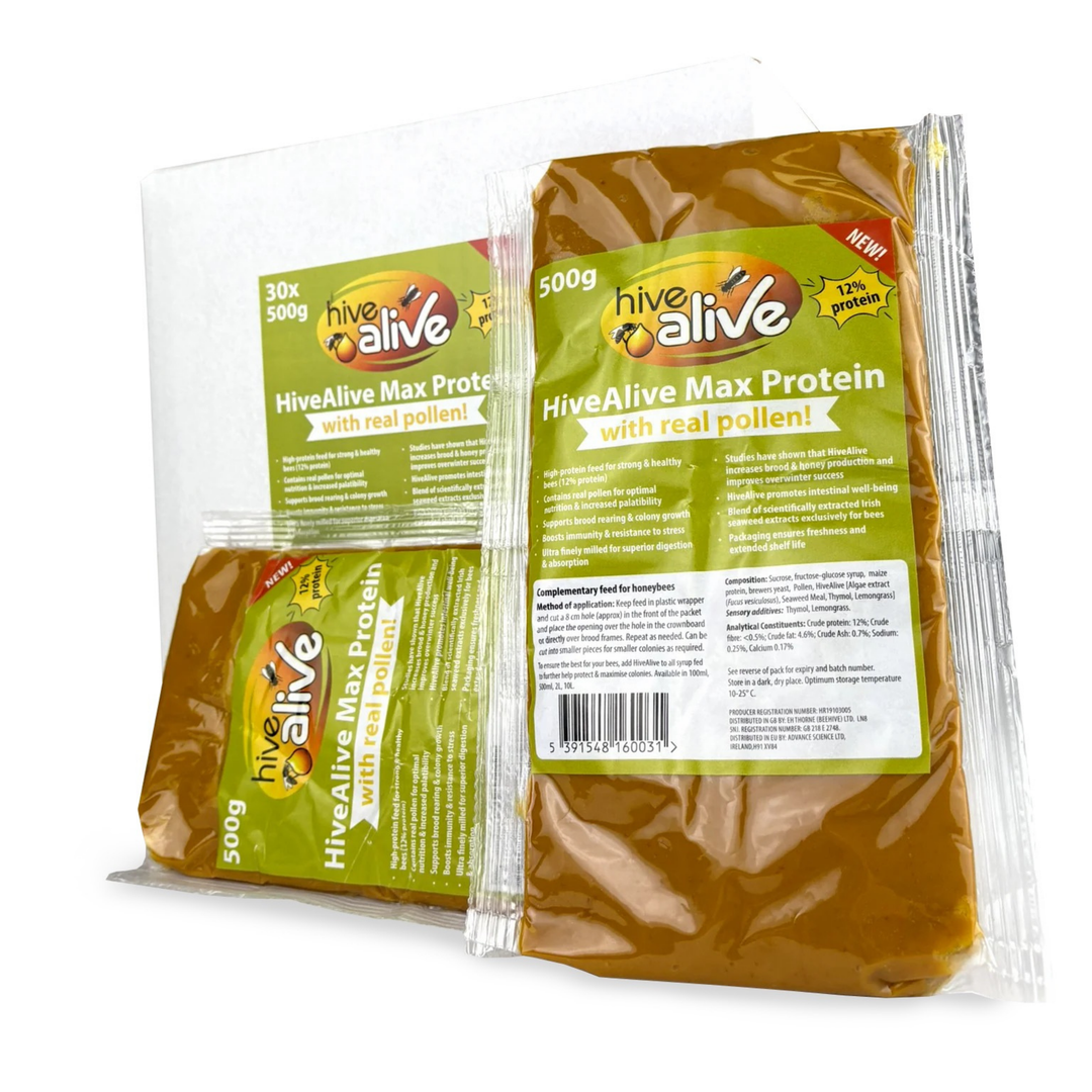HiveAlive protein pollen patty bee feed 500g