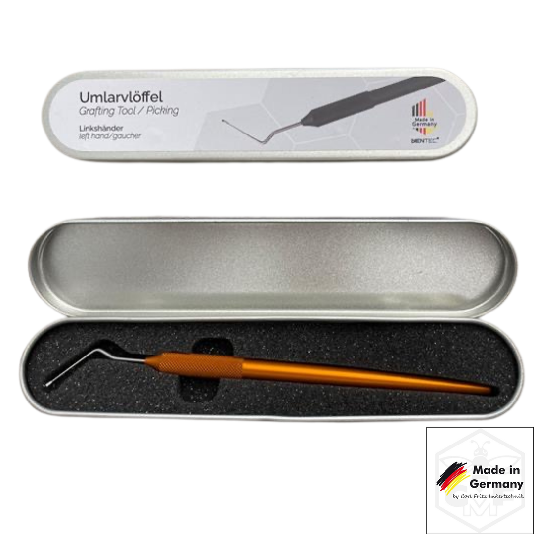 Carl Fritz right-hand queen grafting tool made in Germany with metal presentation box