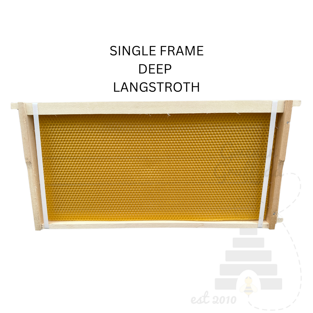 Wooden Fully Assembled Langstroth Deep (Brood) Wired Frames with Wax Foundation by Denrosa