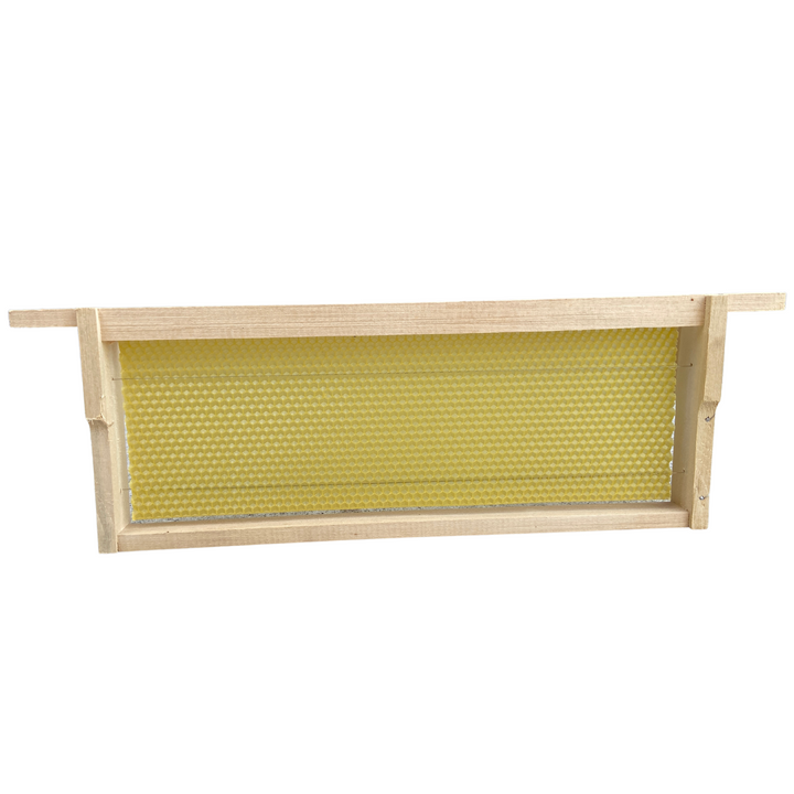 Fully Assembled National Shallow Hoffman Super Frames with Wired Wax Foundation by Denrosa