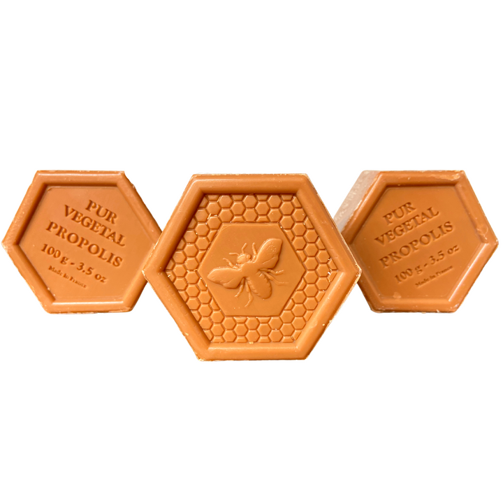 Classic French Hexagonal Vegetable Soap 100g, Propolis