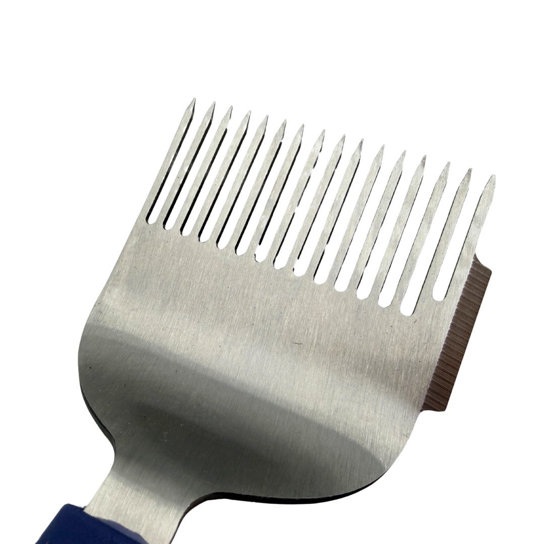 Straight Uncapping Fork with Side Blade – Stainless Steel Beekeeping Honey Extraction Tool
