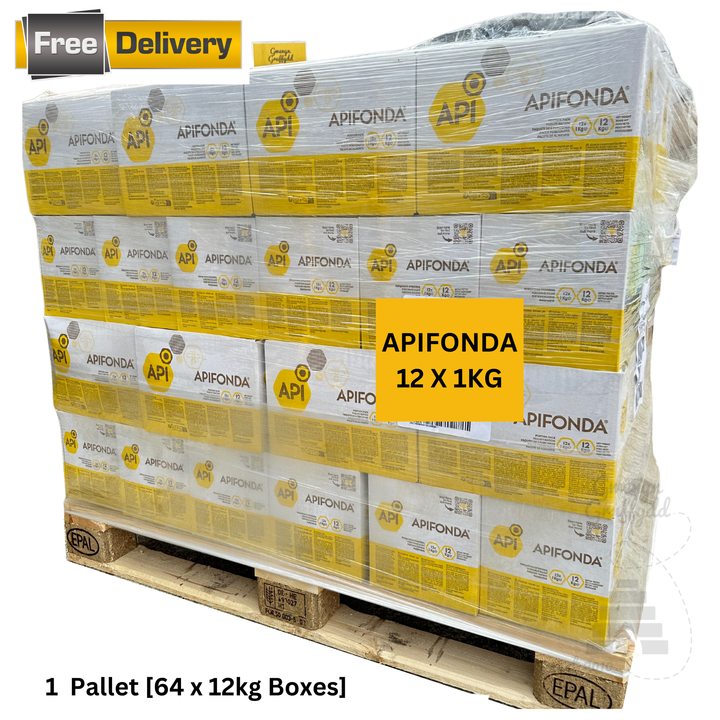 APIFONDA Bee Fondant Complete Feed 12kg Boxes (12 x 1kg) Bulk (Full, Half, Quarter Pallet)