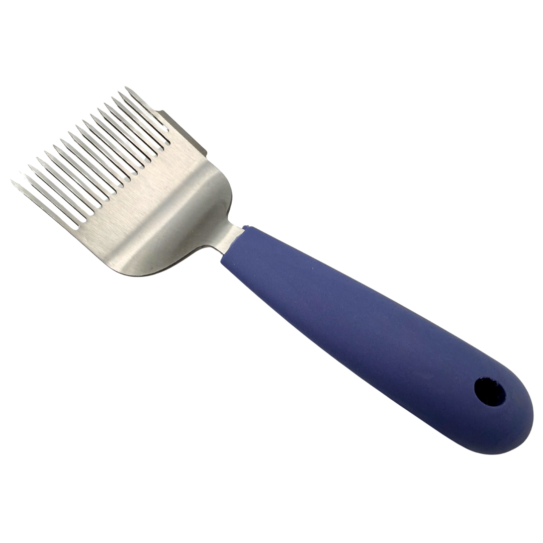 Straight Uncapping Fork with Side Blade – Stainless Steel Beekeeping Honey Extraction Tool