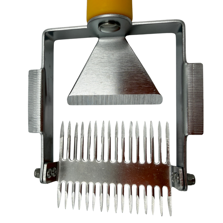 2-in-1 Honey Uncapping Fork &amp; Slice Tool – Stainless Steel Beekeeping Extraction Tool