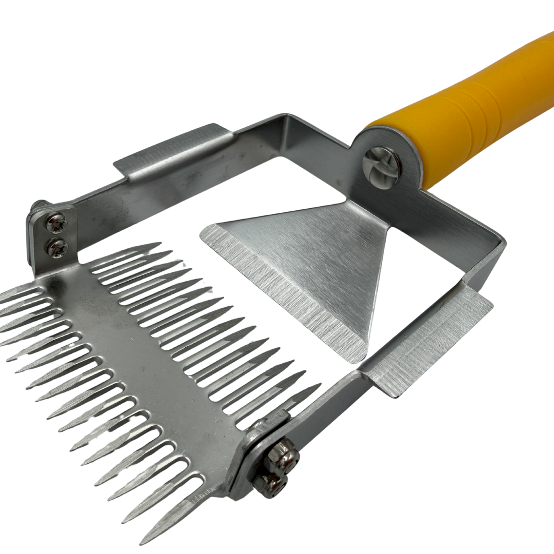 2-in-1 Honey Uncapping Fork &amp; Slice Tool – Stainless Steel Beekeeping Extraction Tool