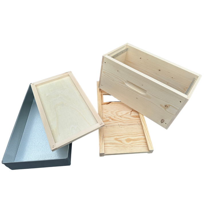 6 Frame Langstroth Assembled Wooden Nuc With Galvanised Roof