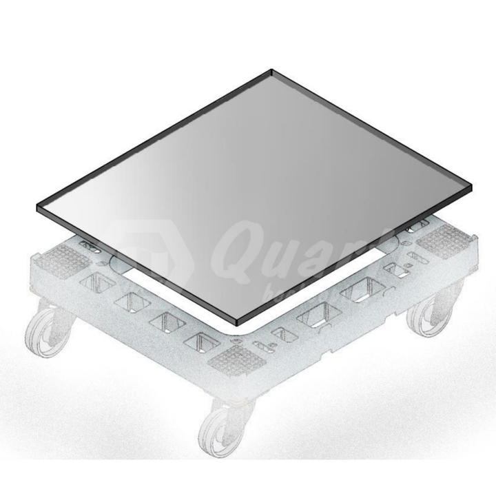 Plastic Trolley on Castor Wheels with Stainless Tray for Supers and Buckets 47 x 52