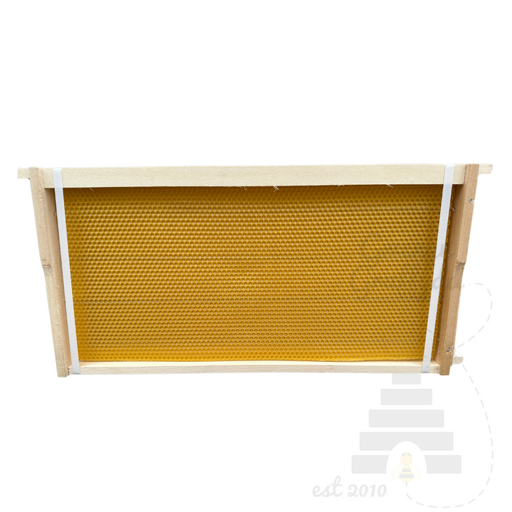 Wooden Fully Assembled Langstroth Deep (Brood) Wired Frames with Wax Foundation by Denrosa