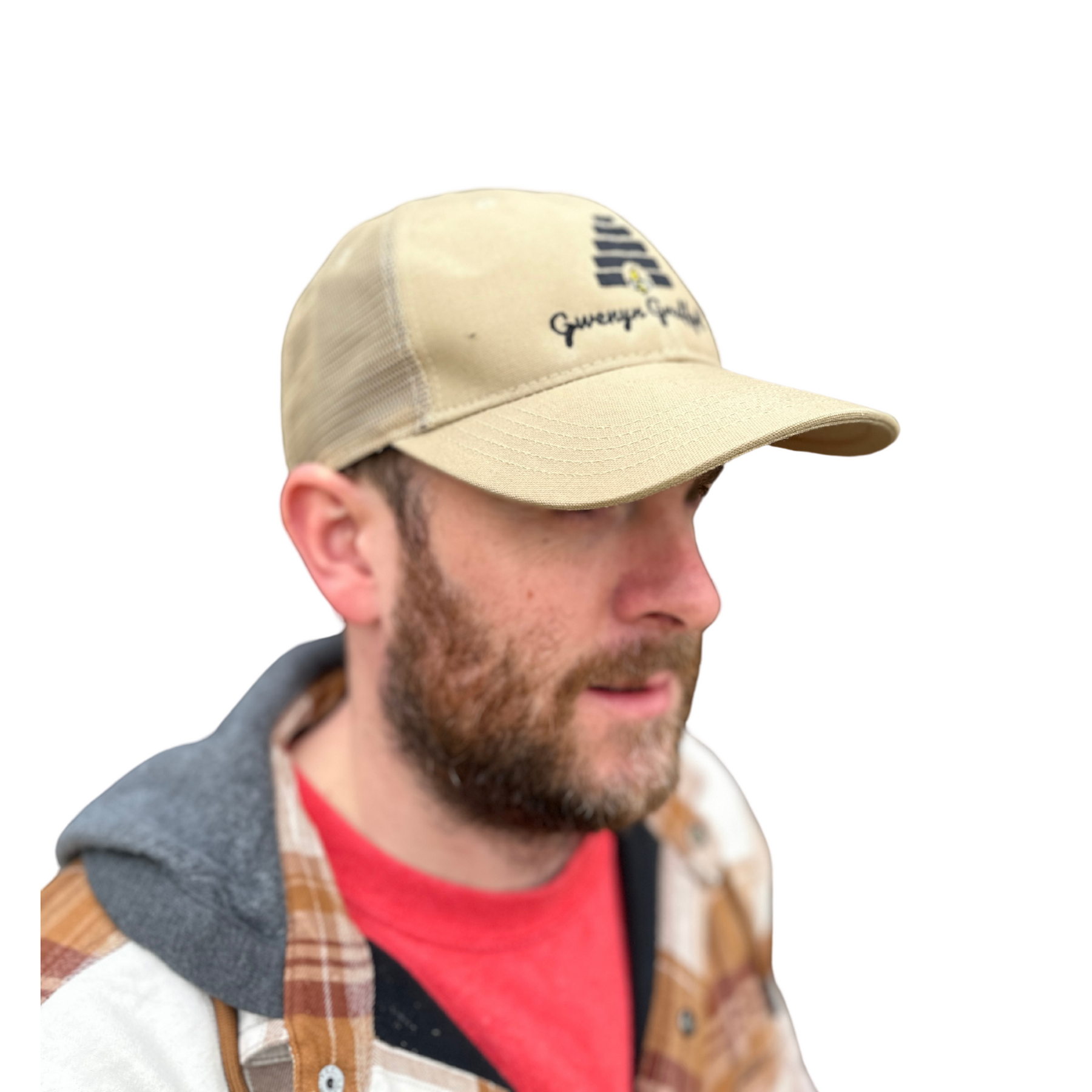 Carhartt Gwenyn Gruffydd Dual Branded Canvas Mesh Back Summer Cap Ha Gwenyn Gruffydd Ltd