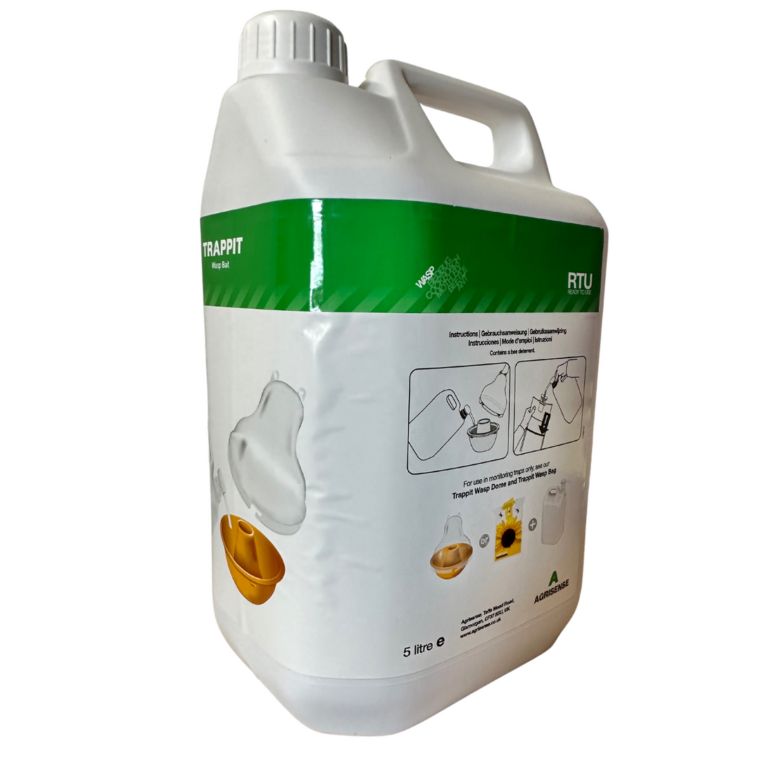 5 Litre Trappit Wasp Bait Liquid Lure - Asian Hornet Trap Lure