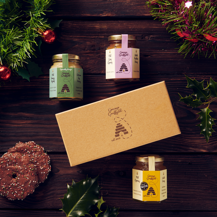 Trio of Award-Winning British Honey Boxed Gift Set, 3 x 142g