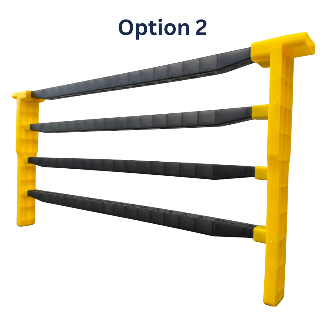 JZBZ Compatible Langstroth Queen Rearing Frame Ends – Holds 4 Cell Bars (Pair)