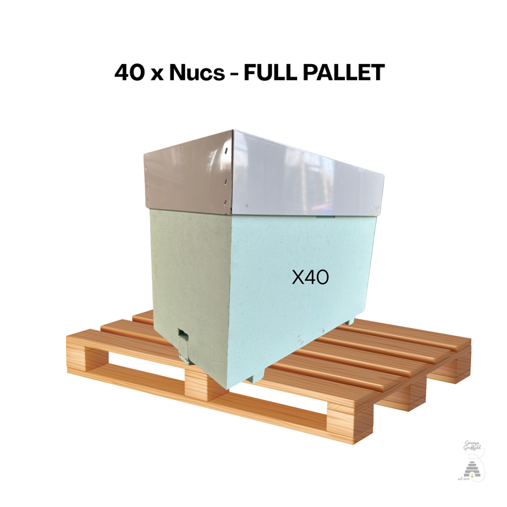 Quarti 6 Frame Langstroth Poly Nuc with Metal Lid – Full or Half Pallet (20 or 40 Nucs)