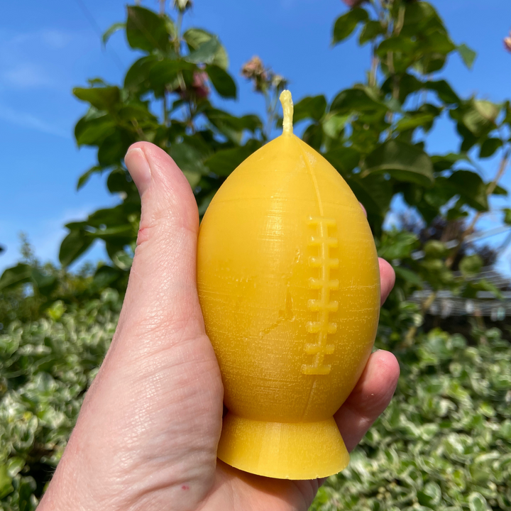 Rugby Ball Beeswax Candle  - Rugby Fan