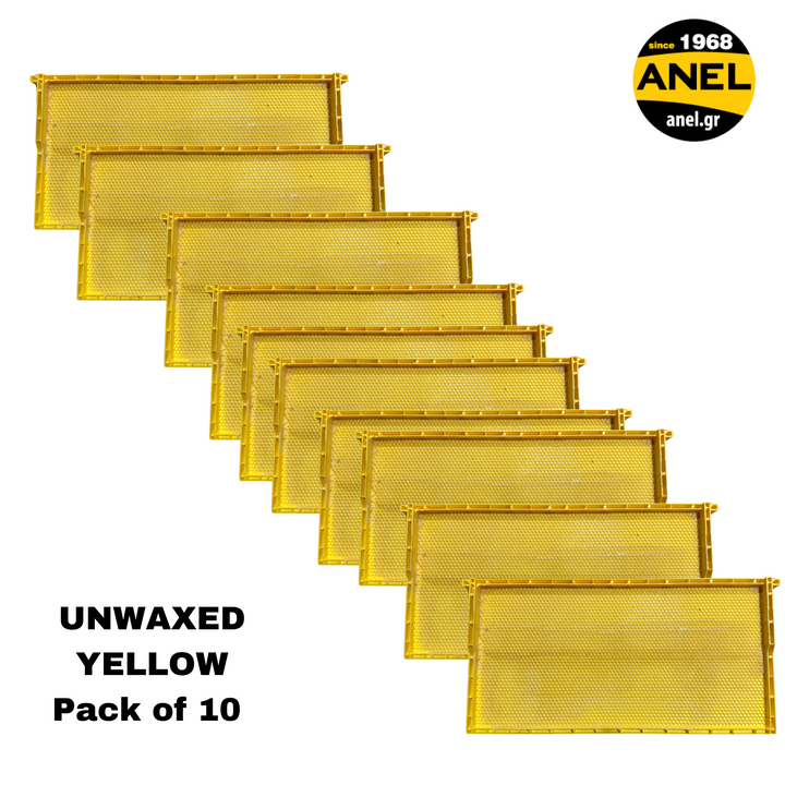 Plastic Langstroth Frames with Plastic Foundation For Deep Hive Body (Brood Box) - Unwaxed