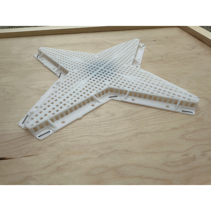 Langstroth Star Shaped Rhombus Clearer Board with Plastic Escape - Langstroth