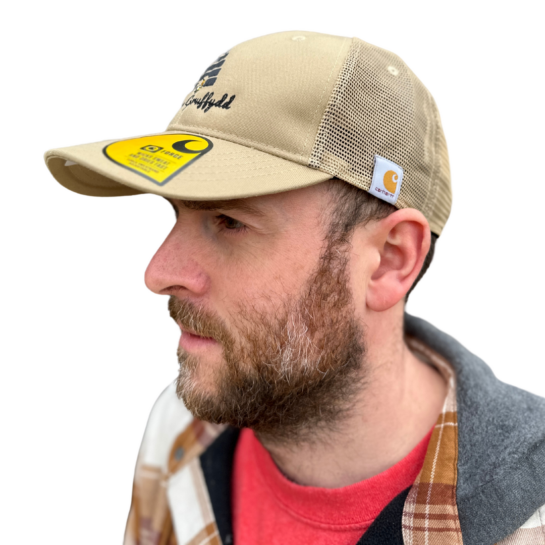 Carhartt Gwenyn Gruffydd Dual Branded Canvas Mesh Back Summer Cap Ha Gwenyn Gruffydd Ltd