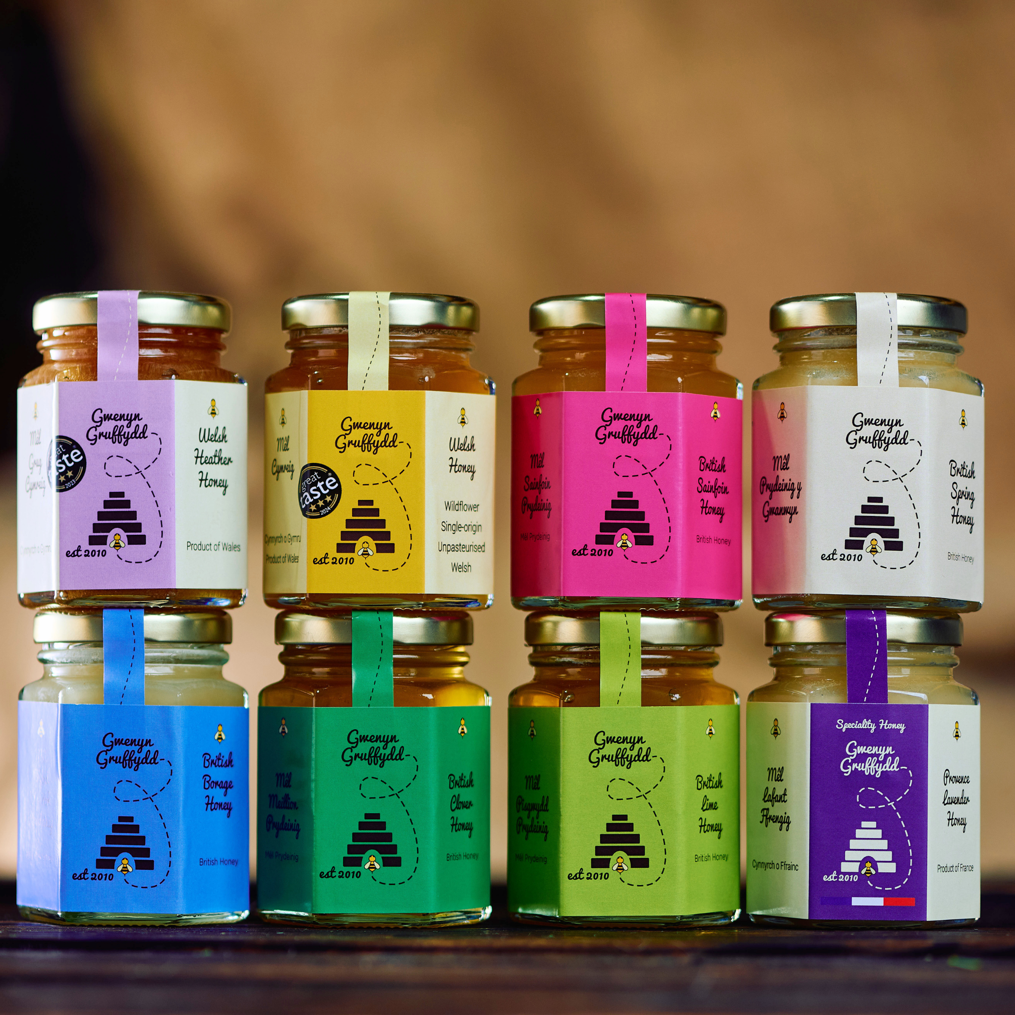 Luxury Trio of British Honey Gift Box – 3 × 142g Artisan Honey Collection