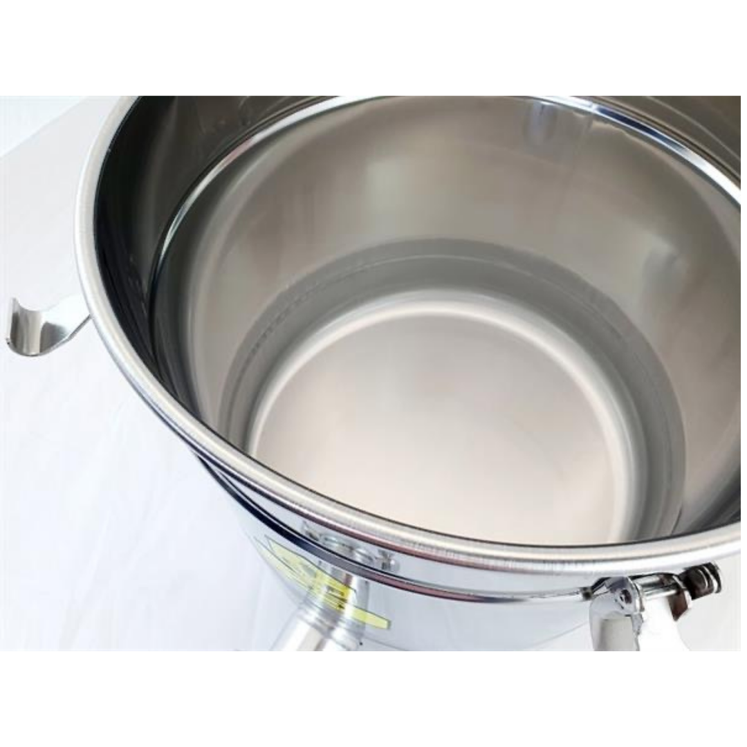 Carl Fritz 50kg Heated Honey Tank with Loose Lid  – Stainless Steel with 500W Bottom Heater Bottling Tank