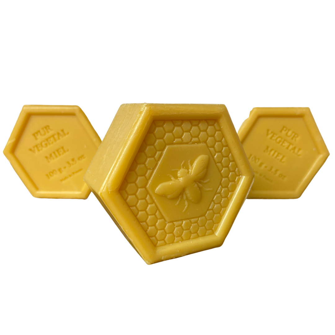 Classic French Hexagonal Vegetable Soap 100g, Honey