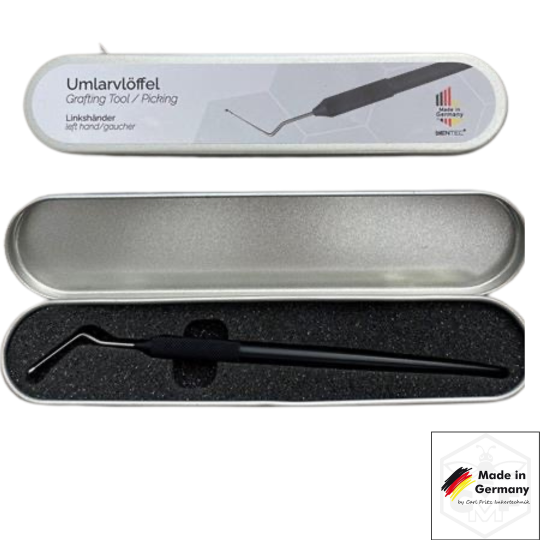 Carl Fritz left-hand queen grafting tool made in Germany with metal presentation box