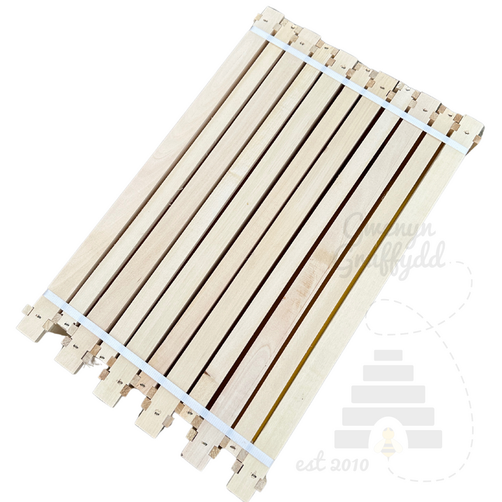 Wooden Fully Assembled Langstroth Deep (Brood) Wired Frames with Wax Foundation by Denrosa