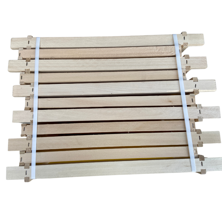 Fully Assembled National Shallow Hoffman Super Frames with Wired Wax Foundation by Denrosa