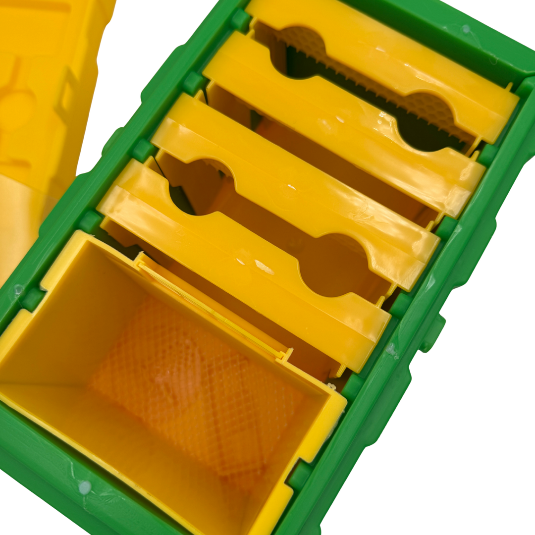 Economy Plastic Queen Mating Nuc Box – Beekeeping Mating Hive in Green &amp; Blue