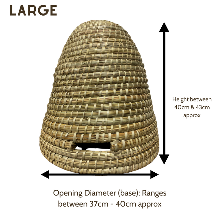 LARGE Traditional Beekeeping Bee Straw Skep Hive