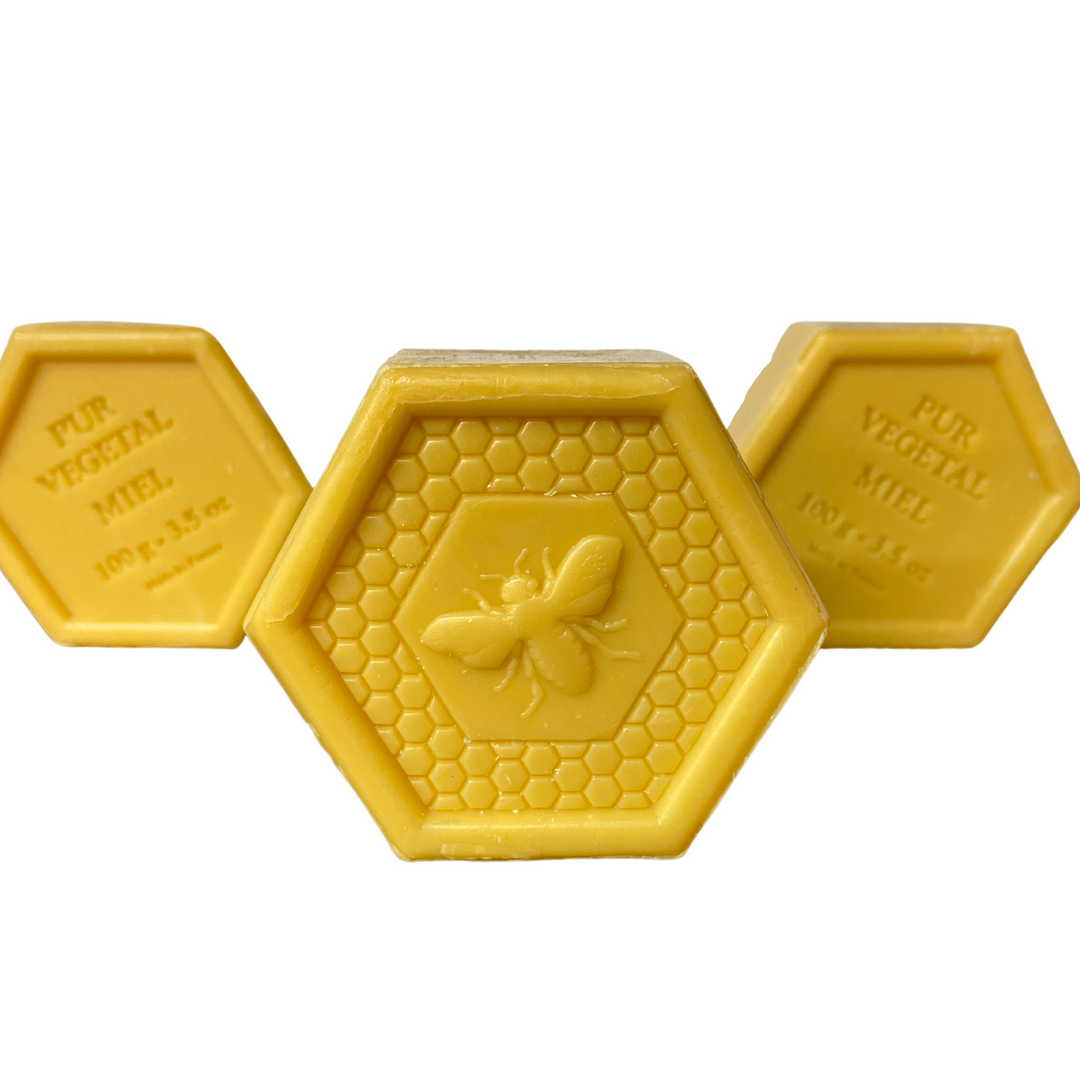 Classic French Hexagonal Vegetable Soap 100g, Honey