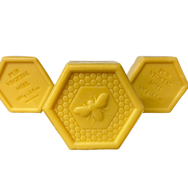 Classic French Hexagonal Vegetable Soap 100g, Honey