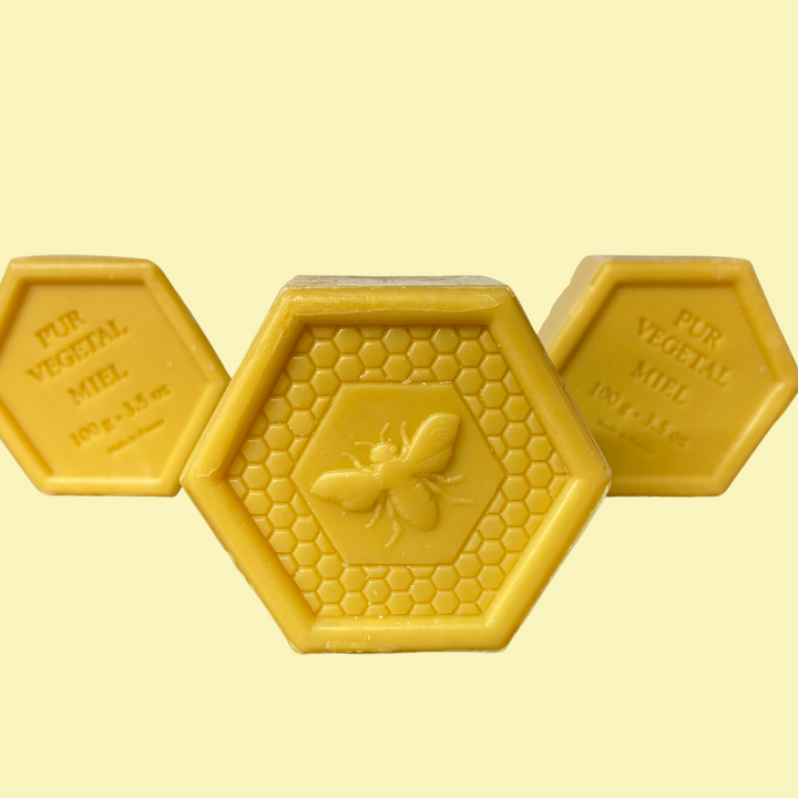 Classic French Hexagonal Vegetable Soap 100g, Honey