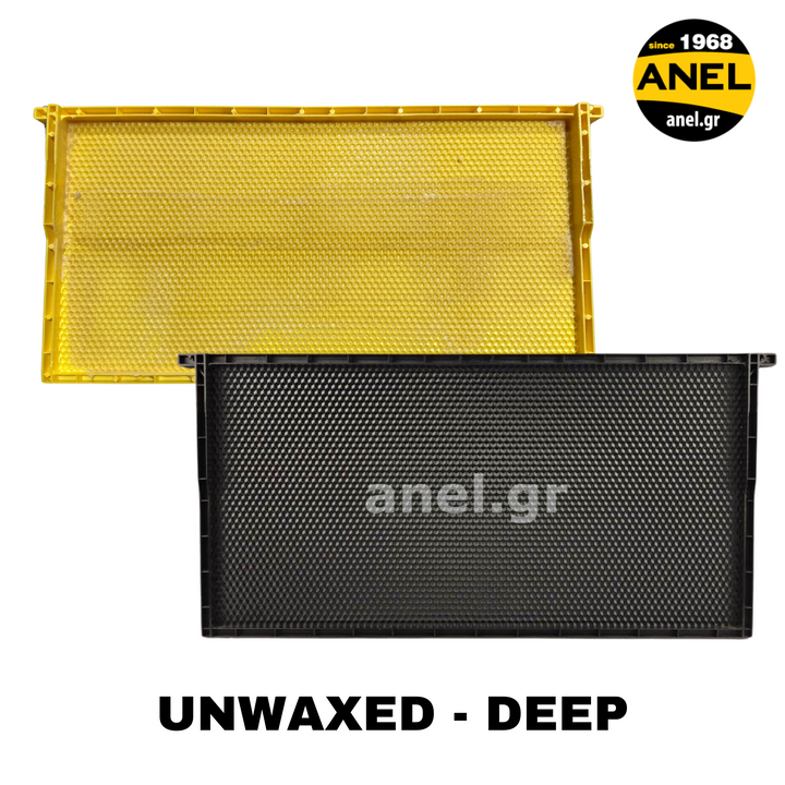 Plastic Langstroth Frames with Plastic Foundation For Deep Hive Body (Brood Box) - Unwaxed