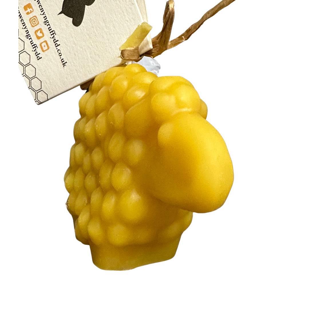 Novelty Sheep Solid Beeswax Candle