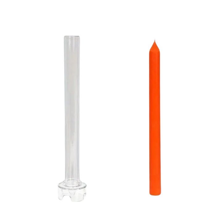 Tall Taper Candle Mould – Clear Acrylic Plastic  - Classic Dinner Candle -  26cm