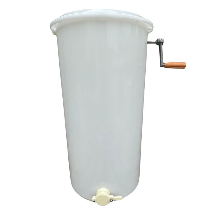 2 Frame Plastic Manual honey Extractor & Processing Kit-  Budget Starter Bundle