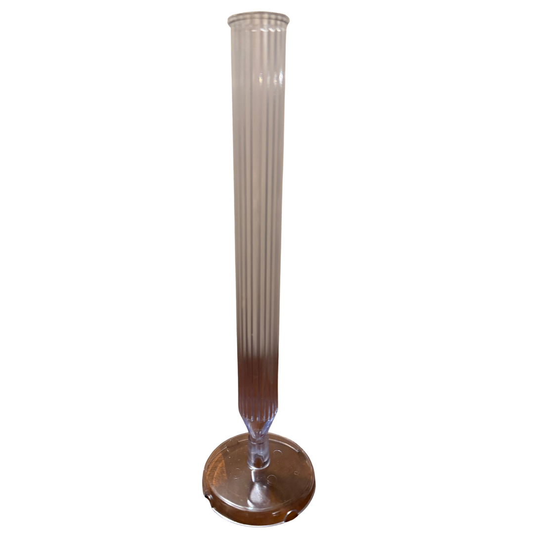 Ribbed Taper Candle Mould – Clear Acrylic Dinner Candle - 25cm