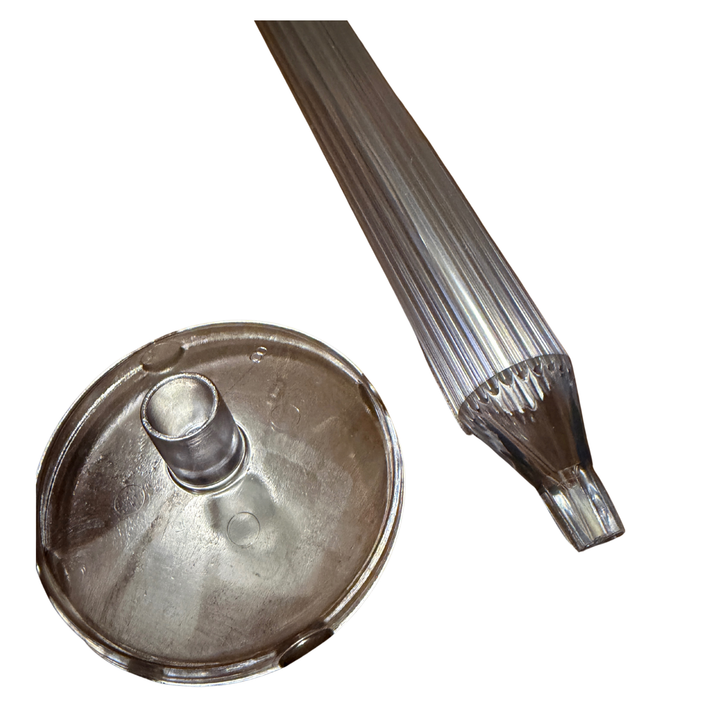 Ribbed Taper Candle Mould – Clear Acrylic Dinner Candle - 25cm