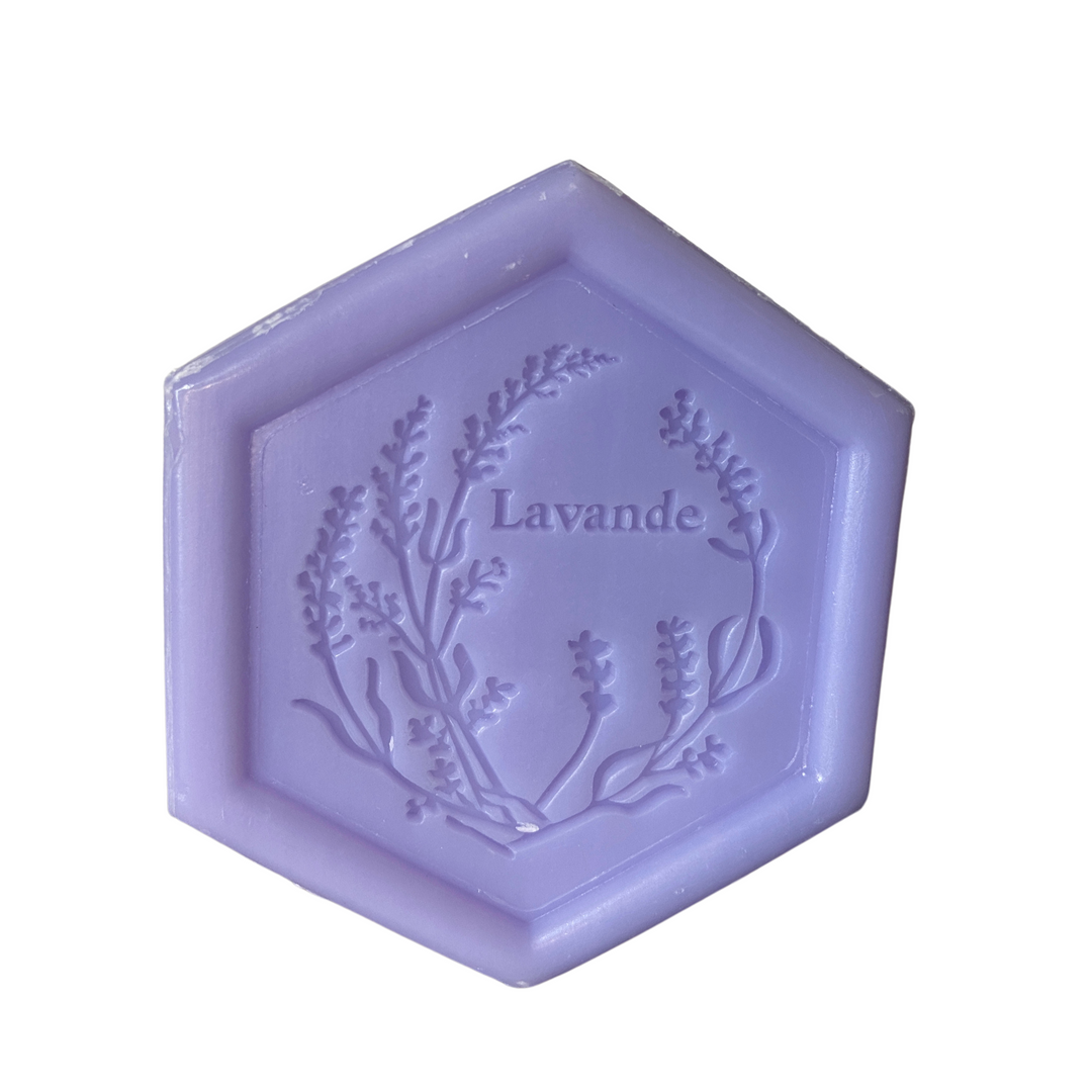Classic French Hexagonal Vegetable Soap 100g, Lavender