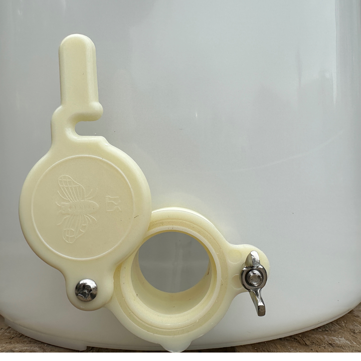 2 Frame Plastic Manual honey Extractor & Processing Kit-  Budget Starter Bundle