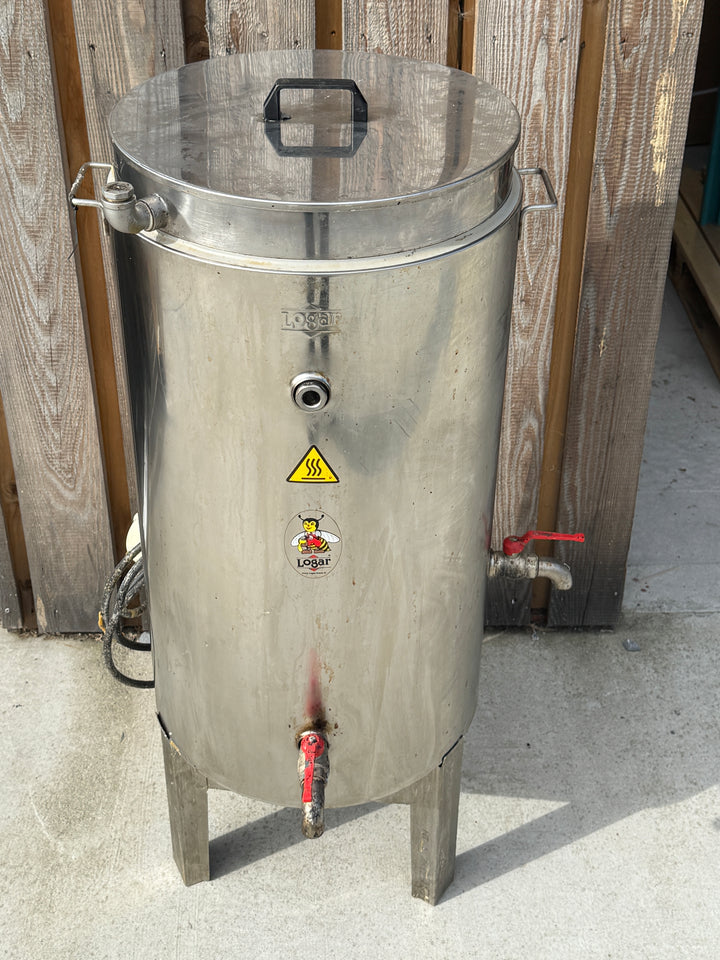 Used Logar 75L Beeswax Melter &amp; Steriliser with Stainless Steel Stand
